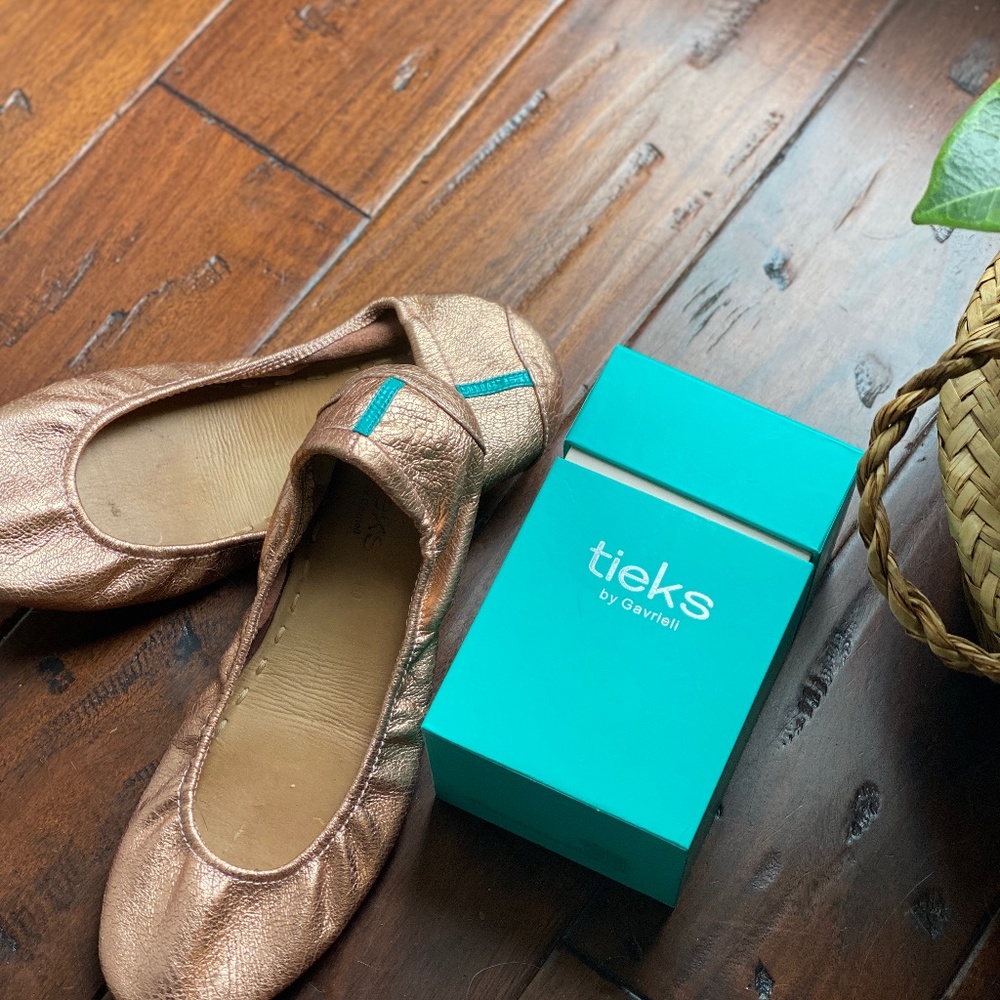 Tieks Rose Gold Glam size 10